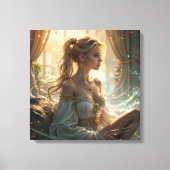 のリラックス魔法環境での時間 キャンバスプリント (正面)