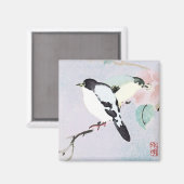 のリラックス鳥～はアジアの磁石日本の マグネット (正面/裏面)