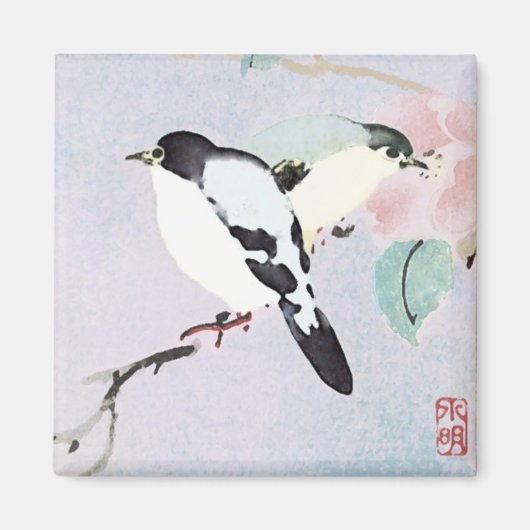 のリラックス鳥～はアジアの磁石日本の マグネット (正面)