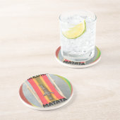 のリラックスRabbit Vector Artworkプリントデザイン コースター (側面)