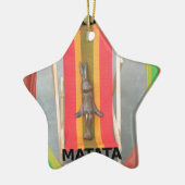 のリラックスRabbit Vector Artworkプリントデザイン セラミックオーナメント (左)