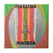 のリラックスRabbit Vector Artworkプリントデザイン タイル (正面)