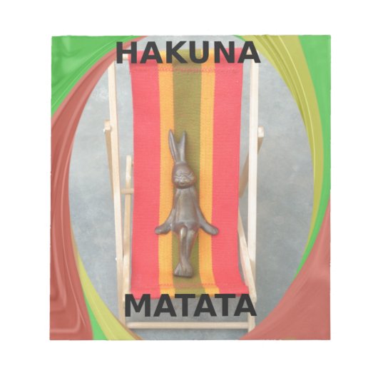 のリラックスRabbit Vector Artworkプリントデザイン ノートパッド (正面)