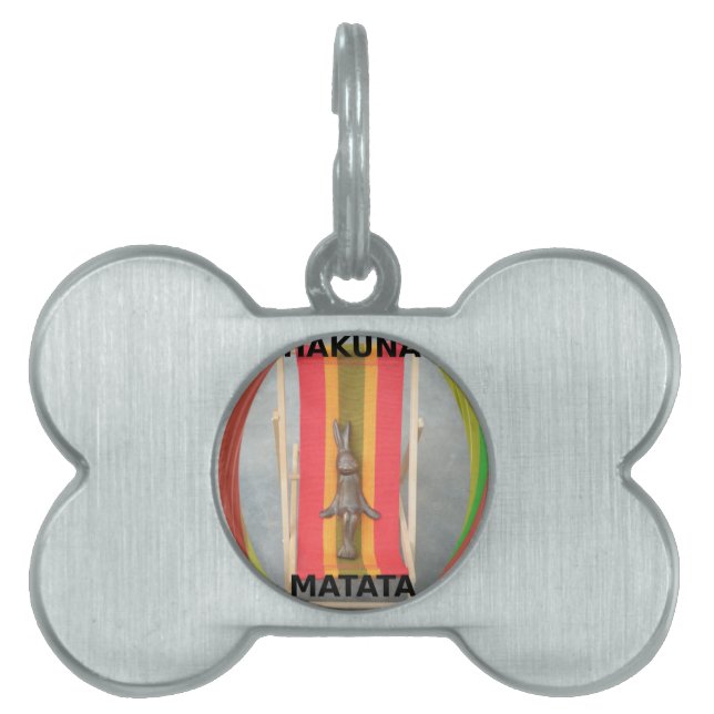 のリラックスRabbit Vector Artworkプリントデザイン ペットネームタグ (正面)