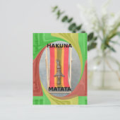 のリラックスRabbit Vector Artworkプリントデザイン ポストカード (スタンド正面)