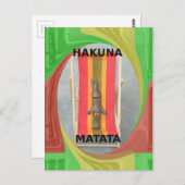 のリラックスRabbit Vector Artworkプリントデザイン ポストカード (正面/裏面)