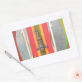 のリラックスRabbit Vector Artworkプリントデザイン 長方形シール (封筒)