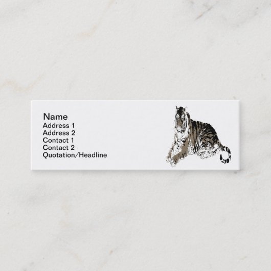 のリラックスTiger Business Card スキニー名刺 (正面)