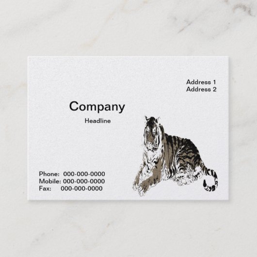 のリラックスTiger Business Card 名刺 (正面)