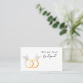 のリングや輪結婚ブリーズメイドイヤリングディスプレイカード 名刺 (スタンド正面)