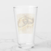 のリングや輪結婚リングや輪ラブロマンチックな運命の運命 タンブラーグラス (裏面)