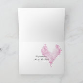 のリング結婚とバラ花びら カード (内部)