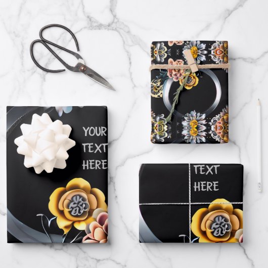 のリング結婚ラッピング紙シート ラッピングペーパーシート (正面)