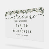 のリーフ結婚へよパーソナライズされたうこモダンそ アクリルサイン (傾斜)