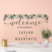 のリーフ結婚へよパーソナライズされたうこモダンそ アクリルサイン (ウェディング)