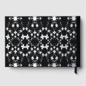 のレジス結婚トフローラつる植物シルバーフォイル&ブラック ゲストブック (裏面)