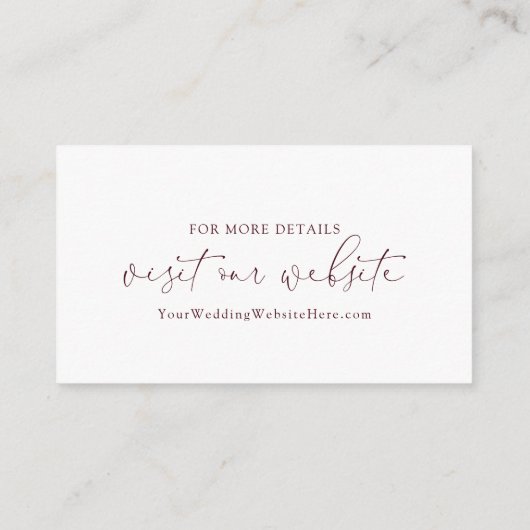 のレジス結婚トリカードひまわりバーガンディバラ エンクロージャーカード (裏面)