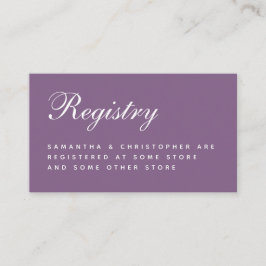 のレジス結婚トリダスティパープルのシンプルスクリプト エンクロージャーカード