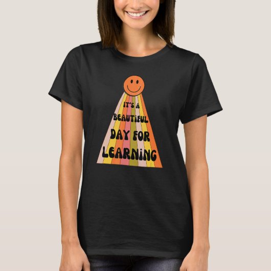 のレトロ先生ス学ッドの美しい日 Tシャツ (正面)