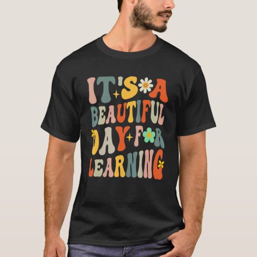 のレトロ先生ス学ッドの美しい日 Tシャツ (正面)