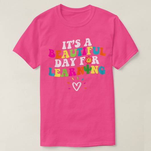のレトロ先生ス学ッドの美しい日 Tシャツ (デザイン正面)