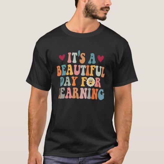 のレトロ先生ス学ッドの美しい日 Tシャツ (正面)