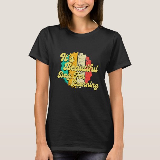 のレトロ先生Stの美学しい日だ Tシャツ (正面)