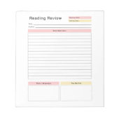 のレビュー読プランナーメモ帳 ノートパッド (正面)