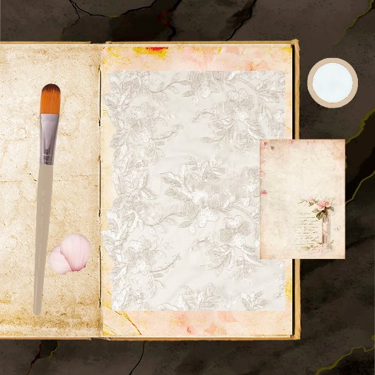 のレース結婚スクラップブック紙