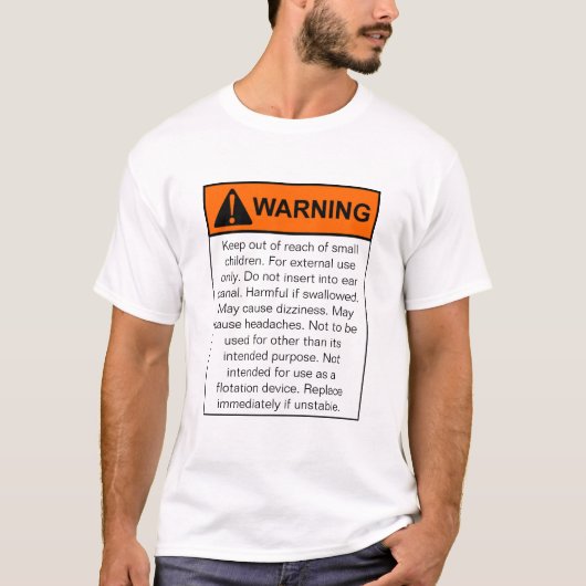 のレーベ警告ルユーモアおかしなシャツ Tシャツ (正面)