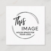 のロカスタムゴエレガントを白ミニマルい四角で追加 スクエア名刺 (正面)