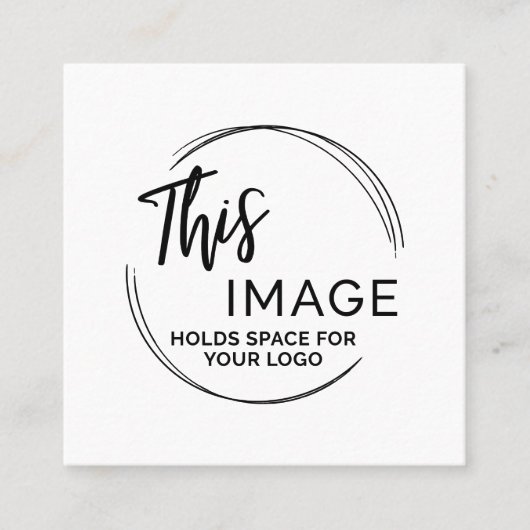 のロカスタムゴエレガントを白ミニマルい四角で追加 スクエア名刺 (正面)