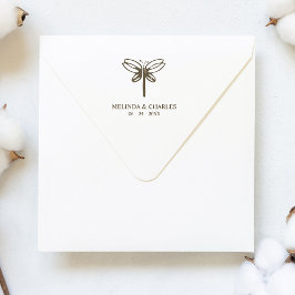 のロゴまたは結婚イベントのトンボ ラバースタンプ