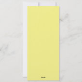 のロゴ結婚グレー黄色のディナシンプルーメニュー シーズンカード (裏面)