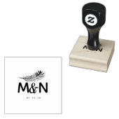 のロゴ結婚トロピカルパームリーフ ラバースタンプ (押印)