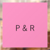 のロマンチック結婚なパートナー追加カップルイニシャルレター ウィンドウサイン (シート2)