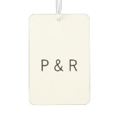 のロマンチック結婚なパートナー追加カップルイニシャルレター カーエアーフレッシュナー (裏面)