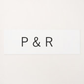 のロマンチック結婚なパートナー追加カップルイニシャルレター ヨガマット (裏面(横))