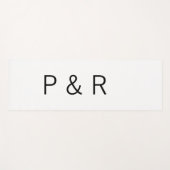 のロマンチック結婚なパートナー追加カップルイニシャルレター ヨガマット (正面(横))