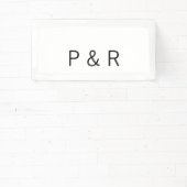 のロマンチック結婚なパートナー追加カップルイニシャルレター 横断幕 (インサイチュ)