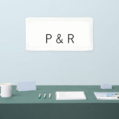 のロマンチック結婚なパートナー追加カップルイニシャルレター 横断幕 (トレードショー)