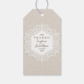 のロマン素朴結婚ムなヴィンテージレース ギフトタグ (裏面)
