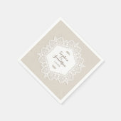 のロマン素朴結婚ムなヴィンテージレース スタンダードカクテルナプキン (角)