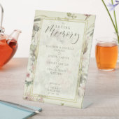 のロマン結婚チック記念表ヴィンテージフローラ 台座サイン (インサイチュ)