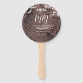 のロ素朴グ結婚ライト結婚式 プログラムハンドファン ハンドファン (裏面)