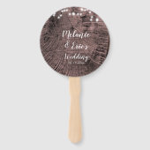 のロ素朴グ結婚ライト結婚式 プログラムハンドファン ハンドファン (正面)