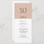 のロ結婚ゴシンプルのカラーブロックディナータンメニュー シーズンカード (正面/裏面)