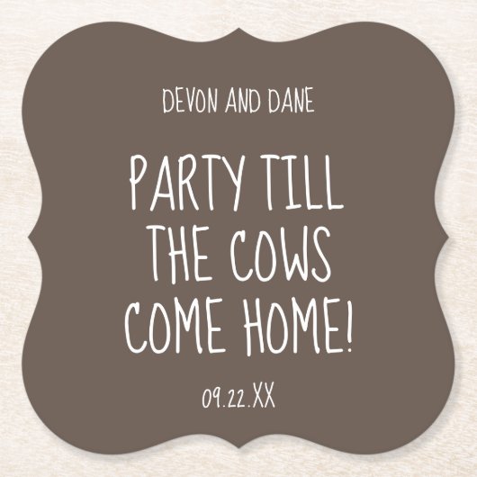 のロ結婚ゴブランドバ素朴ンコースター ペーパーコースター (正面)