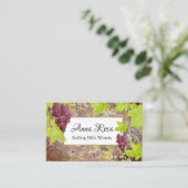 *~*のワイナリーのワイン貯蔵室のブドウ酒用ブドウClusterVineyard 名刺 (スタンド正面)