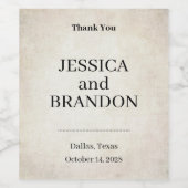 のワイ結婚ンモノグラムラベルシール ワインラベル (シングルラベル)